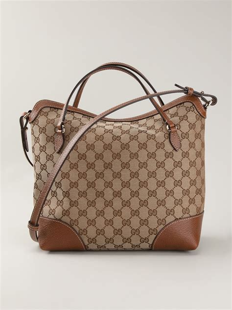 brown cns signature tote gucci